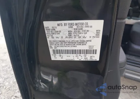 2012 Ford Escape Xlt z USA, uszkodzony, nr VIN 1FMCU0D76CKC27660